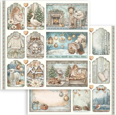 Stamperia - Paper Pad 8x8 - White Christmas