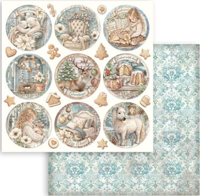 Stamperia - Paper Pad 8x8 - White Christmas