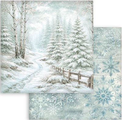 Stamperia - 12x12 Paper Pack - Background White Christmas