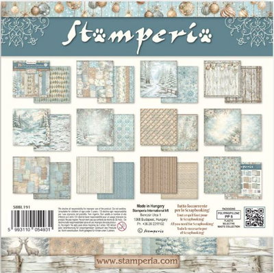 Stamperia - 12x12 Paper Pack - Background White Christmas