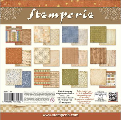 Stamperia - Paper Pad 8x8 - Background Silent Night