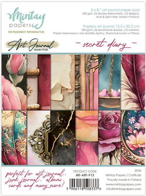 Mintay - 6x8 Art Journal Paper Pack - Secret Diary MT-ART-P13