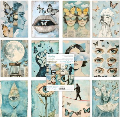 Mintay - 6x8 Art Journal Paper Pack - Surreal Flight MT-ART-P12