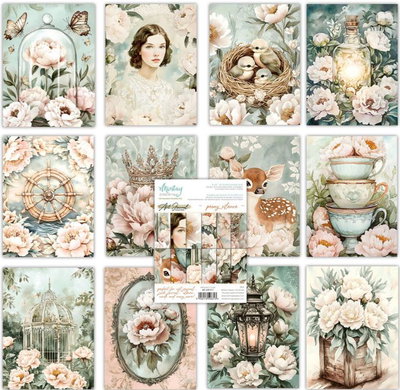 Mintay - 6x8 Art Journal Paper Pack - Peony Silence MT-ART-P11