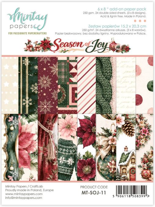 Mintay - 6x8 Add-On Paper Pack - Season of Joy MT-SOJ-11