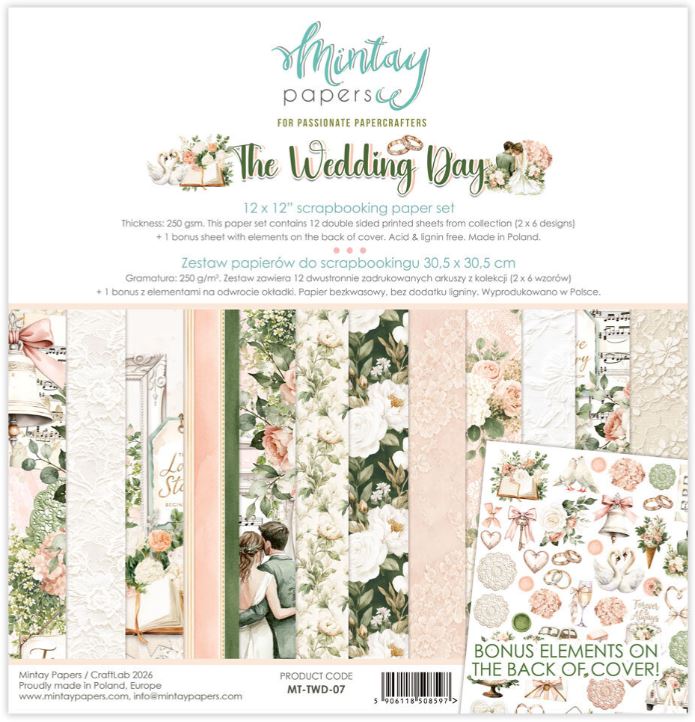 Mintay - 12 x 12 Paper Set - The Wedding Day MT-TWD-07