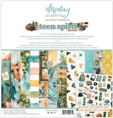 Mintay - 12 x 12 Paper Set - Teen Spirit MT-TS-07