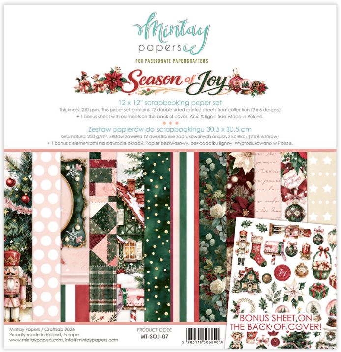 Mintay - 12 x 12 Paper Set - Season of Joy MT-SOJ-07