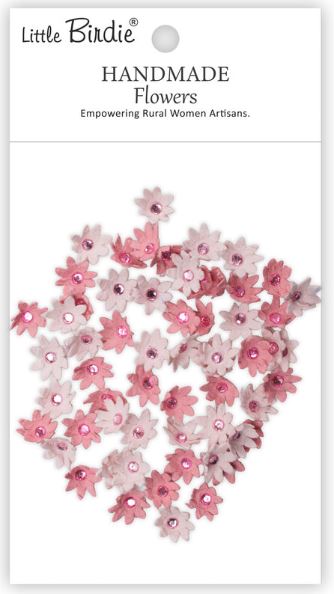 Little Birdie - Handmade Micro Jewlled Florettes - Pink Passion CR109982