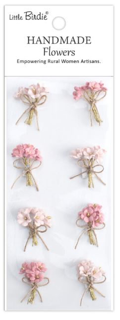 Little Birdie - Handmade Flowers - Bouquet Pink Passion CR103270