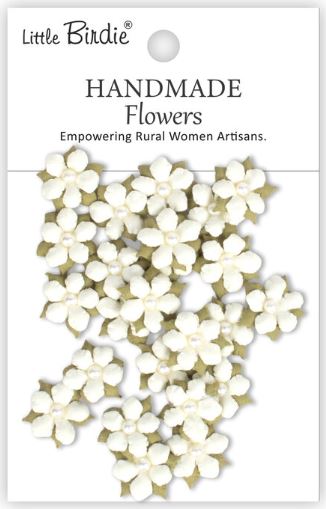 Little Birdie - Handmade Flowers - Elira Ivory Pearl  CR103059