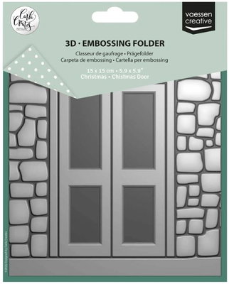 Vaessen Creative - 3D Embossing Folder - Christmas Door 5.9x5.9"  0612