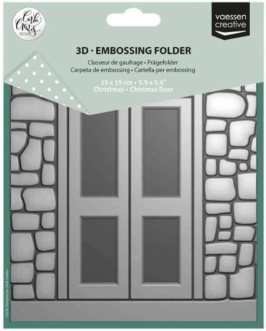 Vaessen Creative - 3D Embossing Folder - Christmas Door 5.9x5.9"  0612