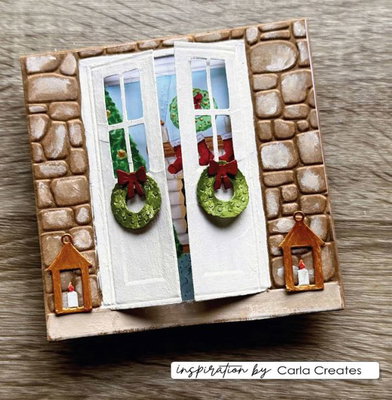 Vaessen Creative - Cutting and Embossing Dies - Christmas Door 5.9x5.9"  0601