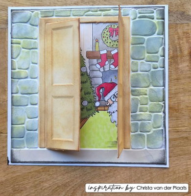 Vaessen Creative - 3D Embossing Folder - Christmas Door 5.9x5.9"  0612
