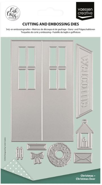 Vaessen Creative - Cutting and Embossing Dies - Christmas Door 5.9x5.9"  0601
