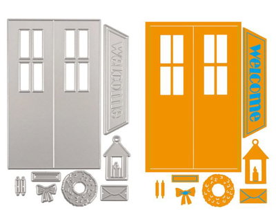 Vaessen Creative - Cutting and Embossing Dies - Christmas Door 5.9x5.9"  0601