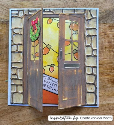Vaessen Creative - Cutting and Embossing Dies - Christmas Door 5.9x5.9"  0601