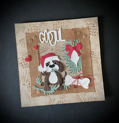 By Lene - Cutting & Embossing Die - Christmas doggies  BLD1879
