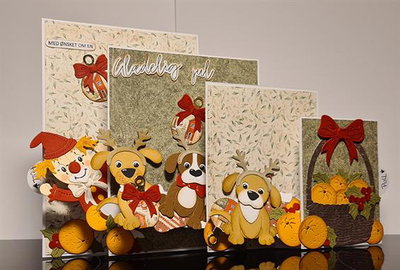 By Lene - Cutting & Embossing Die - Christmas doggies  BLD1879