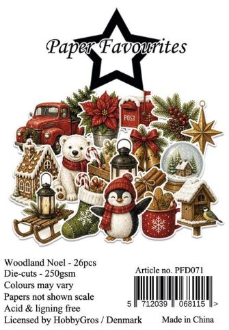 Paper Favourites - Die cuts - Woodland noel  PFD071