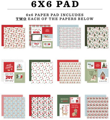 Echo Park - 6x6 paper pad - Here comes santa paws