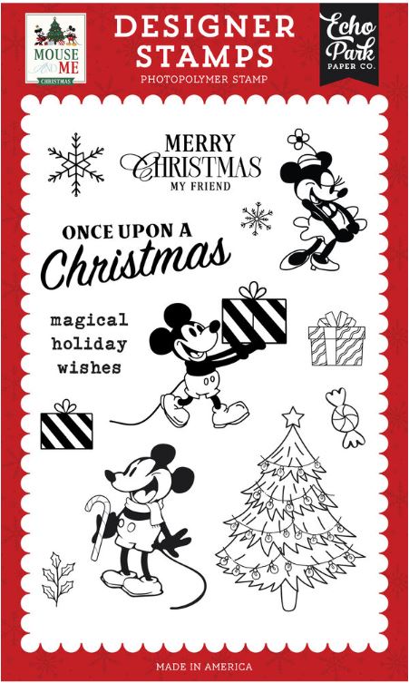 Echo Park -  Stamp Set Once Upon A Christmas - Mouse and me christmas MMC520046