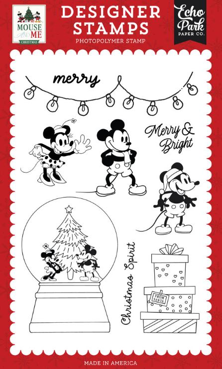 Echo Park -  Stamp Set Christmas Spirit - Mouse and me christmas MMC520048