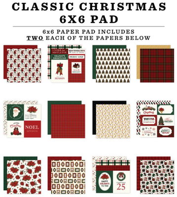 Carta Bella - 6x6 paper pad - Classic Christmas