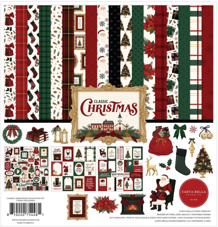 Carta bella - Collection Kit 12X12 - Classic christmas