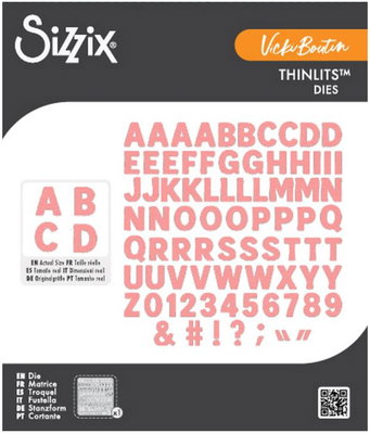 Sizzix - Thinlits Die Set - 71 pcs - Mini Bold Alpha by Vicki Boutin 667198