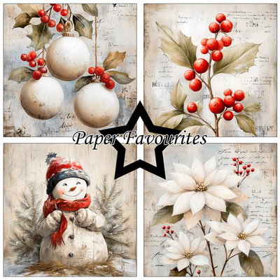 Paper Favourites - 6x6  Paper Pack - Grunge Christmas  PF593