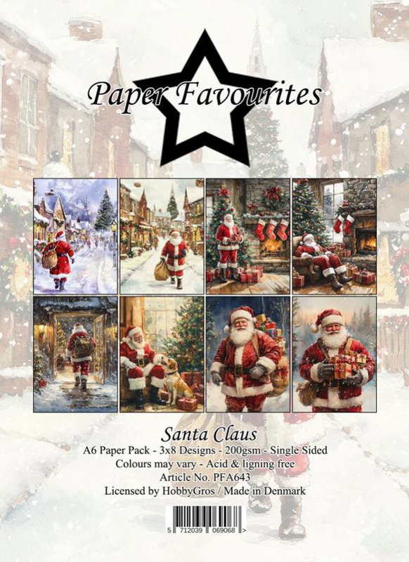 Paper Favourites - A6  Paper Pack - Santa claus PFA643
