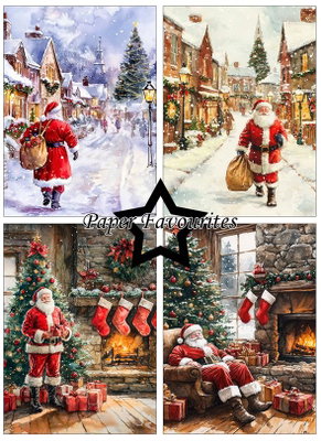Paper Favourites - A6  Paper Pack - Santa claus PFA643