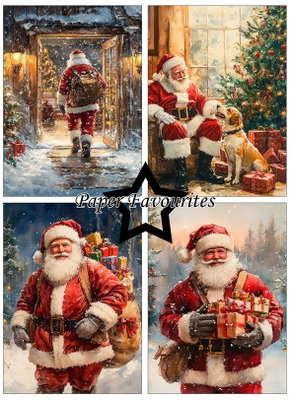 Paper Favourites - A6  Paper Pack - Santa claus PFA643