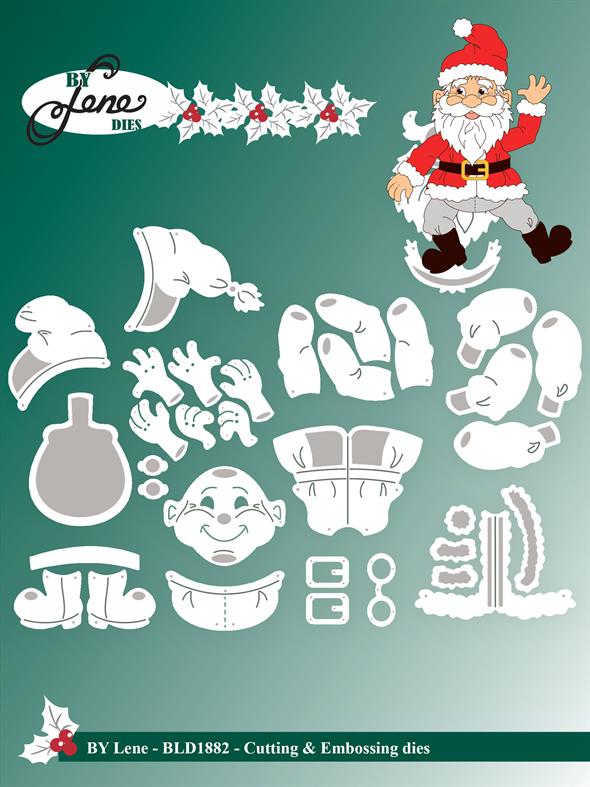 By Lene - Cutting & Embossing Die - Santa  BLD1882