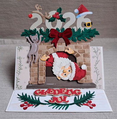 By Lene - Cutting & Embossing Die - Christmas Fireplace  BLD1883