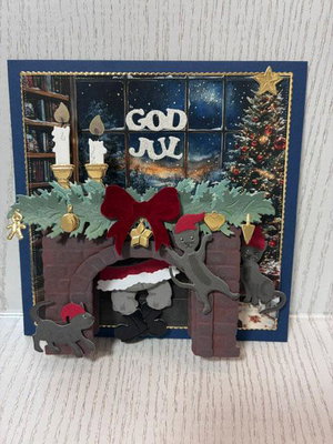 By Lene - Cutting & Embossing Die - Christmas Fireplace  BLD1883