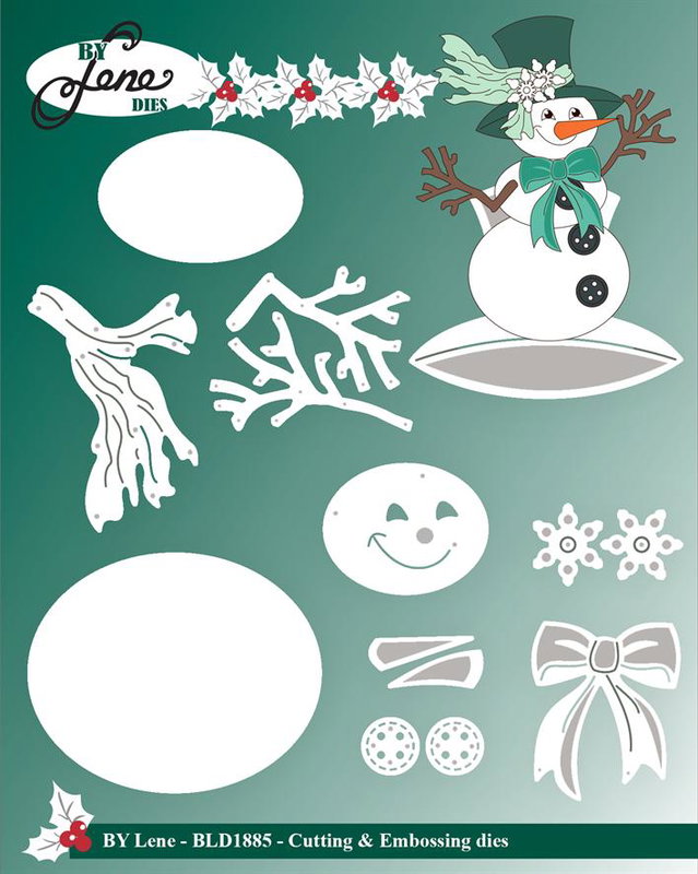 By Lene - Cutting & Embossing Die - Happy Snowman  BLD1885