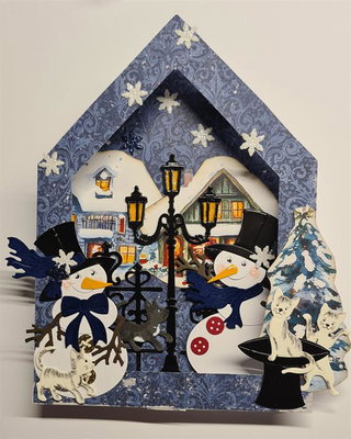 By Lene - Cutting & Embossing Die - Happy Snowman  BLD1885