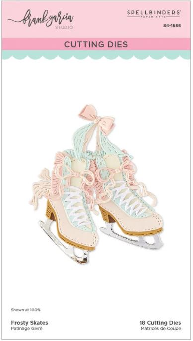 Spellbinders - Etched Dies - Christmas Blush Frosty Skates by Frank Garcia S4-1566