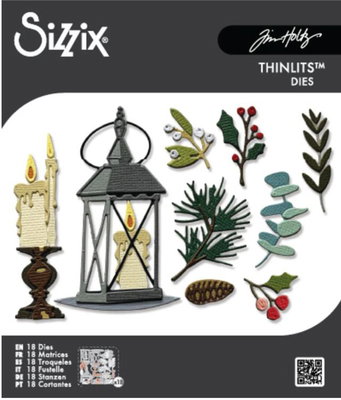 Sizzix - Thinlits Die Set - 18pcs Winter Candlelight 667254  Tim Holtz