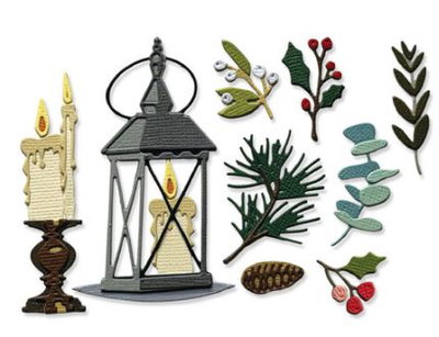 Sizzix - Thinlits Die Set - 18pcs Winter Candlelight 667254  Tim Holtz