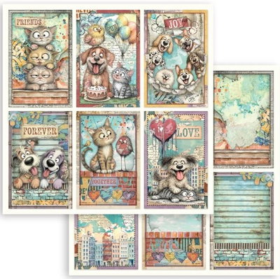 Stamperia - 12x12 Paper Pack - Furry Friends 2