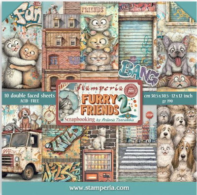 Stamperia - 12x12 Paper Pack - Furry Friends 2