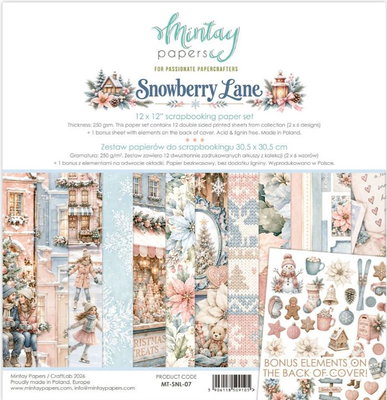 Mintay - 12 x 12 Paper Set - Snowberry Lane MT-SNL-07