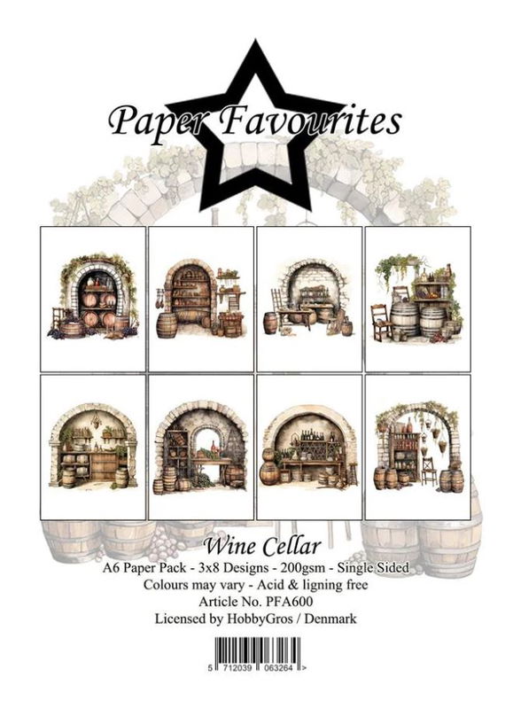 Paper Favourites - A6  Paper Pack - Wine Cellar PFA600