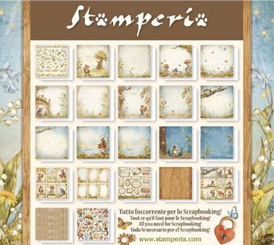 Stamperia - Paper Pad 8x8 Maxi Backgrounds Single Face - Hidden Grove