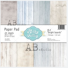 AB studio - Milky Valley - scrapbooking paper 8x8  Bright boards