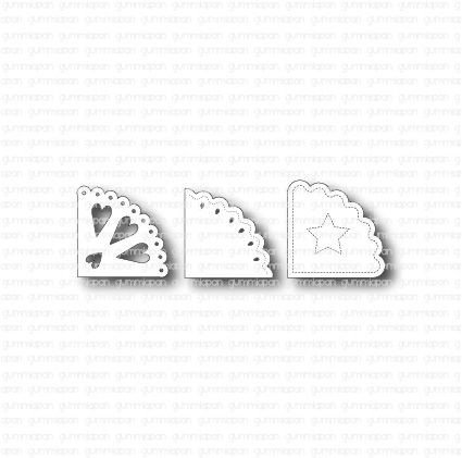 Gummiapan - Dies - 3 Scallop Corners D221052